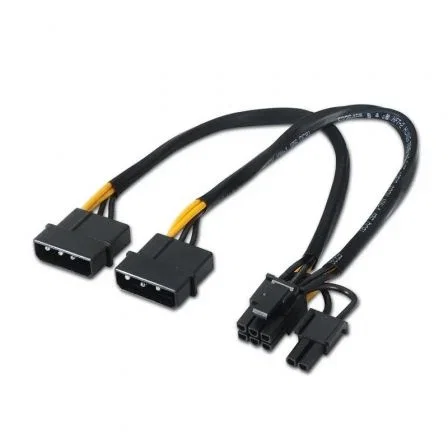 Aisens Cable de Alimentación para Tarjeta Gráfica A131-0165 - 2x Molex Macho a 6+2 PIN PCIe, 20cm, 54W Aisens Cable de Alimentación para Tarjeta Gráfica A131-0165 - 2x Molex Macho a 6+2 PIN PCIe, 20cm, 54W